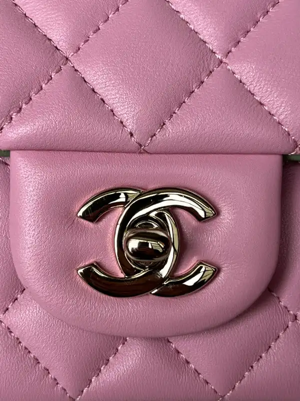 CHANEL FLAP BAG WITH TOP HANDLE-20*12*6cm