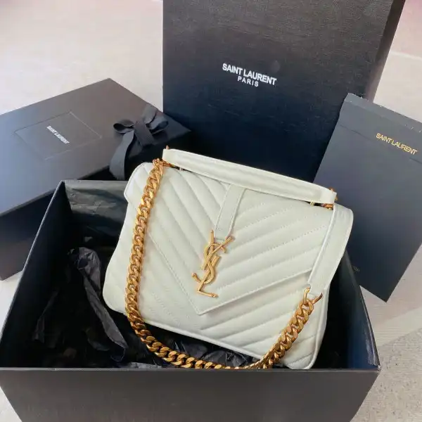 YSL Medium leather shoulder bag-24*17*6.5cm