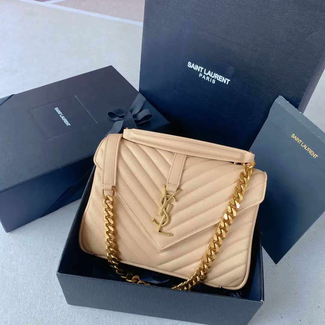 YSL Medium leather shoulder bag-24*17*6.5cm