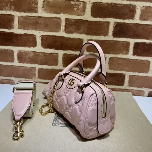 GUCCI GG matelassé leather top handle bag