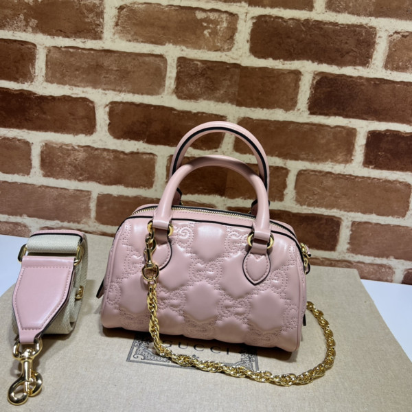 HOT SALE GUCCI GG matelassé leather top handle bag