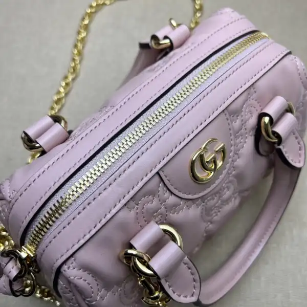 GUCCI GG matelassé leather top handle bag