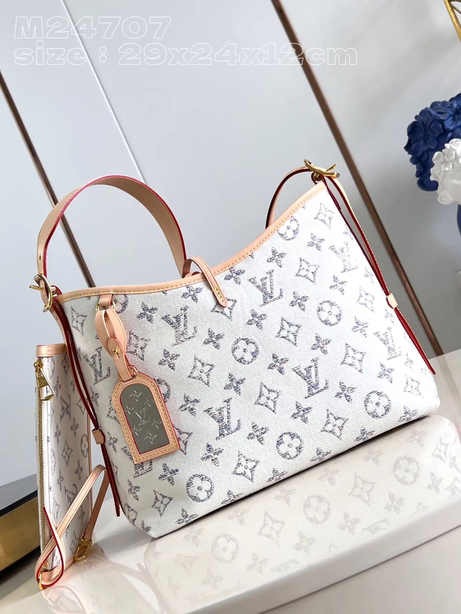 Aaa replica bags LOUIS VUITTON CARRYALL PM-29*24*12cm