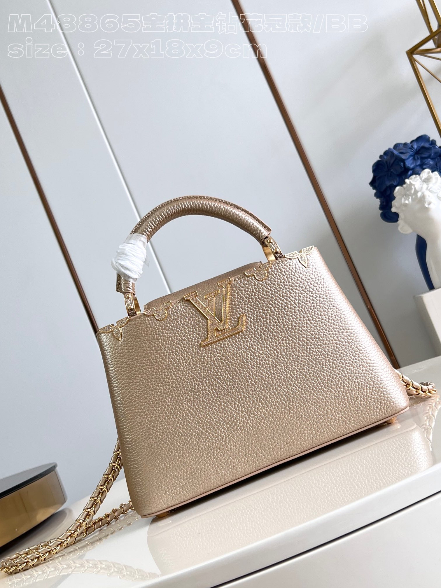 [FREE SHIPPING] LOUIS VUITTON CAPUCINES BB-27*18*9CM