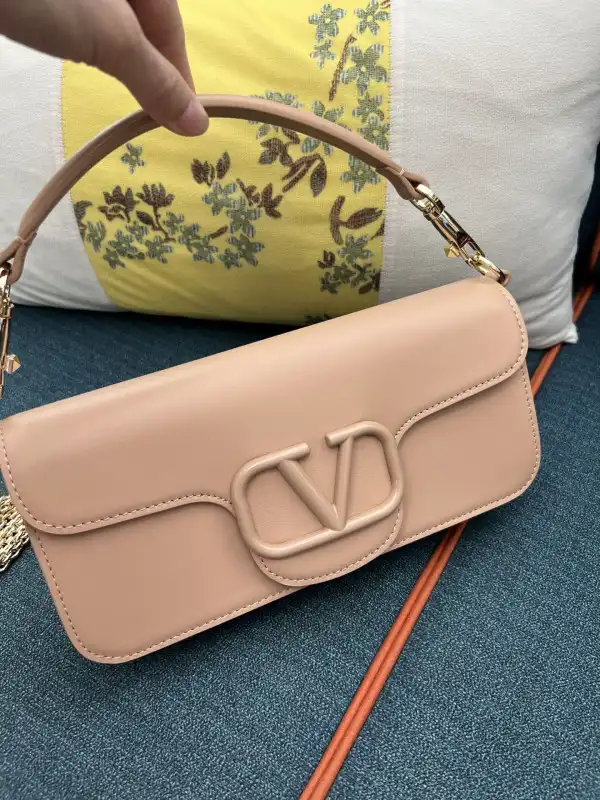 VALENTINO LOCÒ CALFSKIN SHOULDER BAG