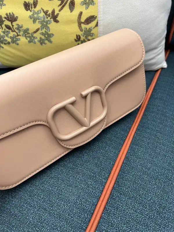 VALENTINO LOCÒ CALFSKIN SHOULDER BAG