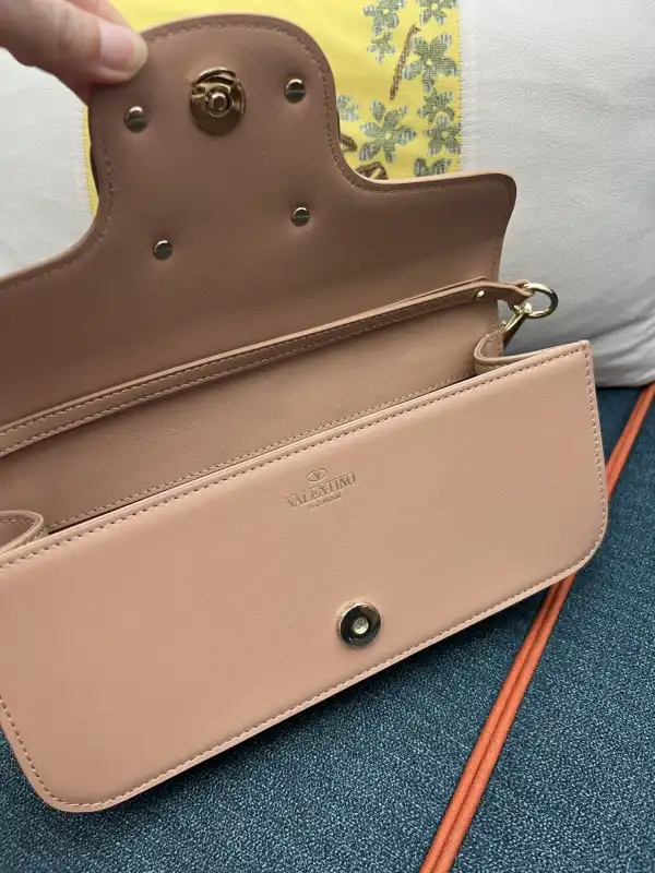 VALENTINO LOCÒ CALFSKIN SHOULDER BAG