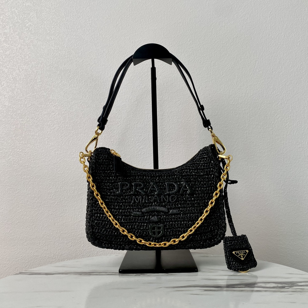 HOT SALE PRADA Re-Edition Crochet Mini-Bag-22*18*6CM