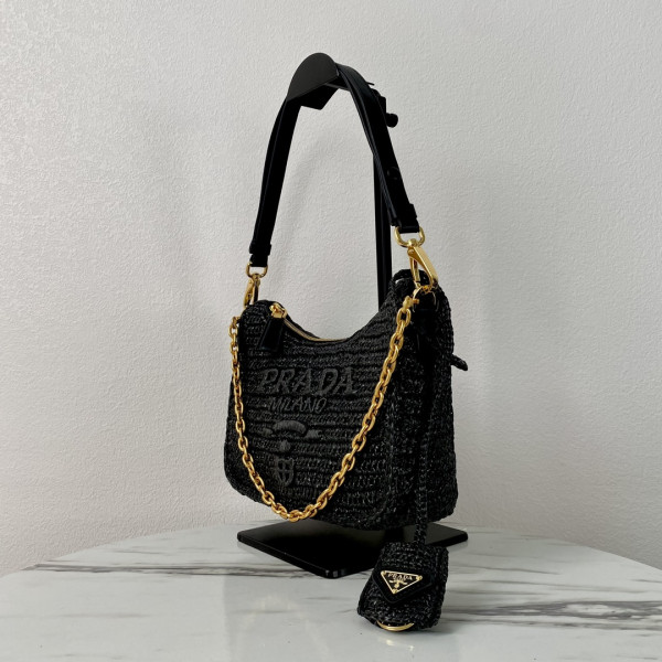 HOT SALE PRADA Re-Edition Crochet Mini-Bag-22*18*6CM