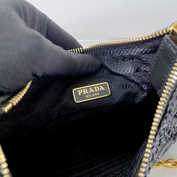 HOT SALE PRADA Re-Edition Crochet Mini-Bag-22*18*6CM