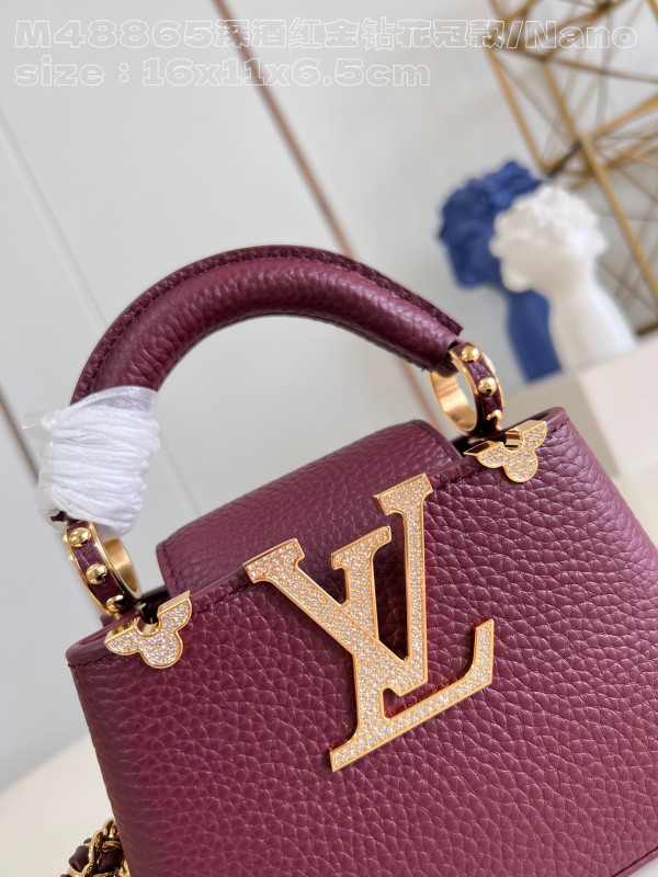 [FREE SHIPPING] LOUIS VUITTON CAPUCINES nano-16*11*6.5CM