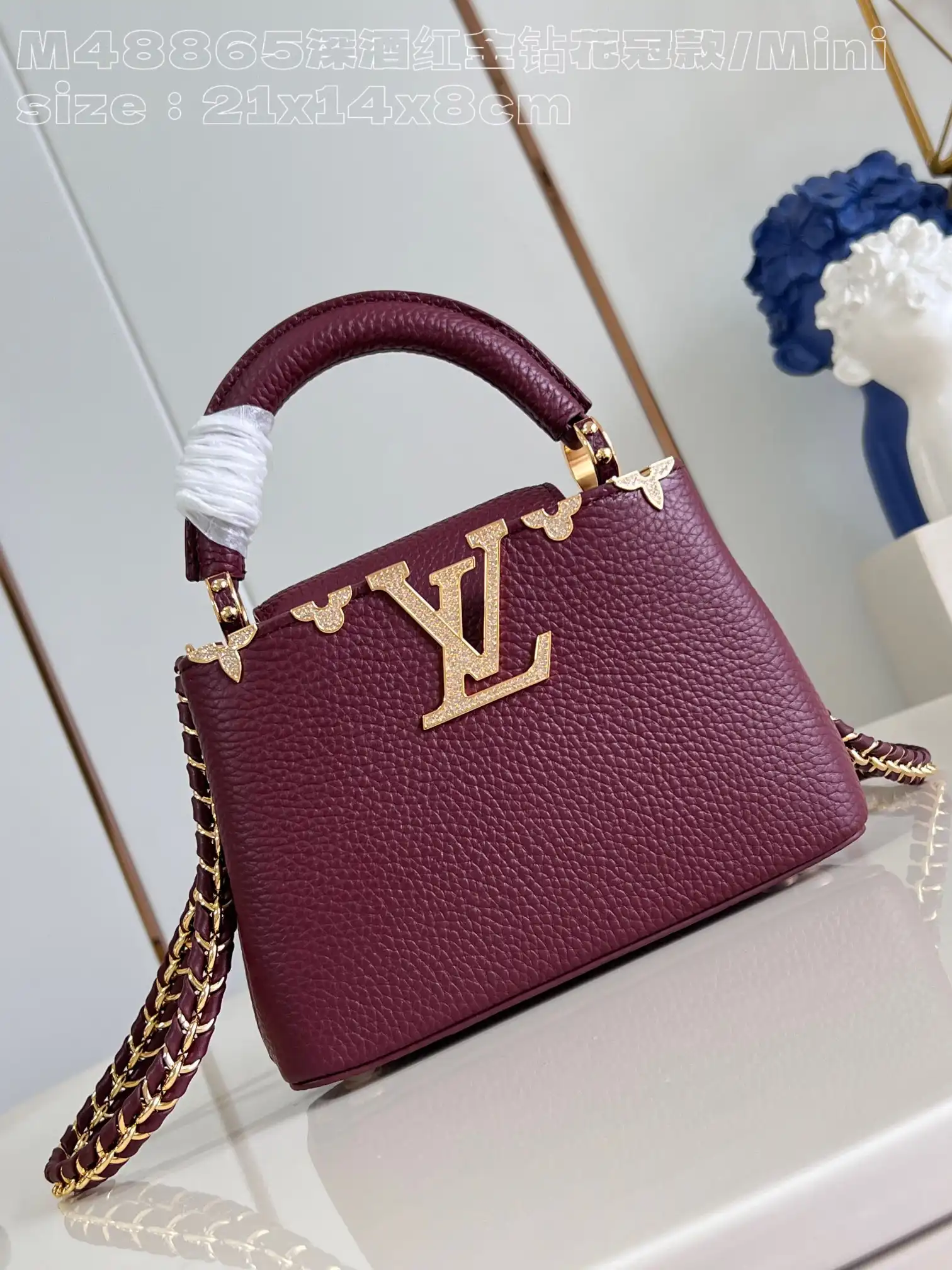 Rep LOUIS VUITTON CAPUCINES MINI-21*14*8CM