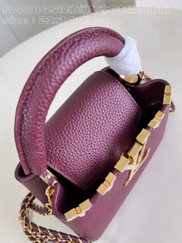 How to buy Cheap LOUIS VUITTON CAPUCINES MINI-21*14*8CM