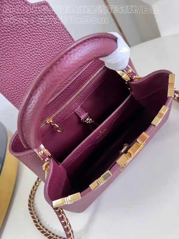 First bag ru LOUIS VUITTON CAPUCINES BB-27*18*9CM