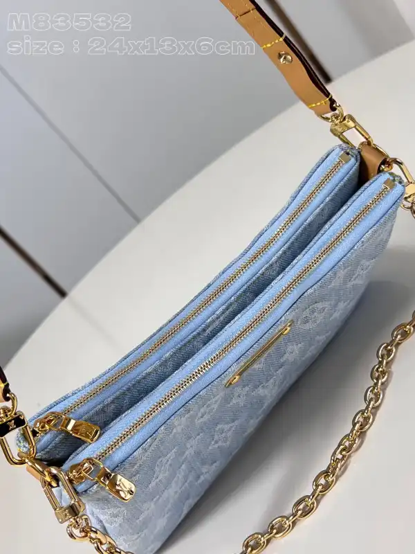 Cheap LOUIS VUITTON Liv pochette double -24.5*13.5*6.5CM