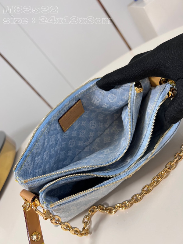 LOUIS VUITTON Liv pochette double -24.5*13.5*6.5CM