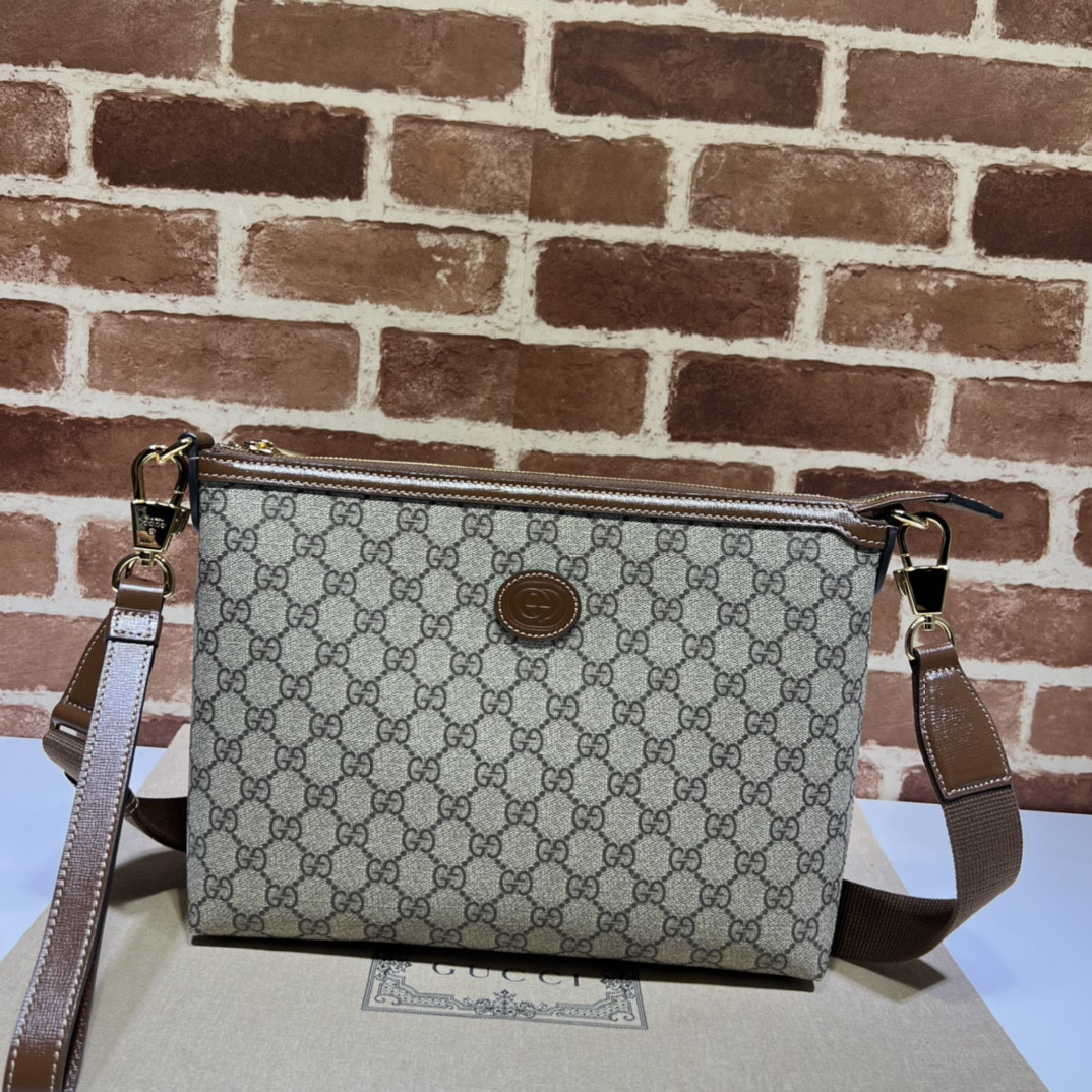 HOT SALE GUCCI MESSENGER BAG WITH INTERLOCKING G