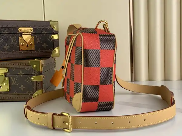 Aaa replica bags LOUIS VUITTON Chess Messenger-24*24*8CM