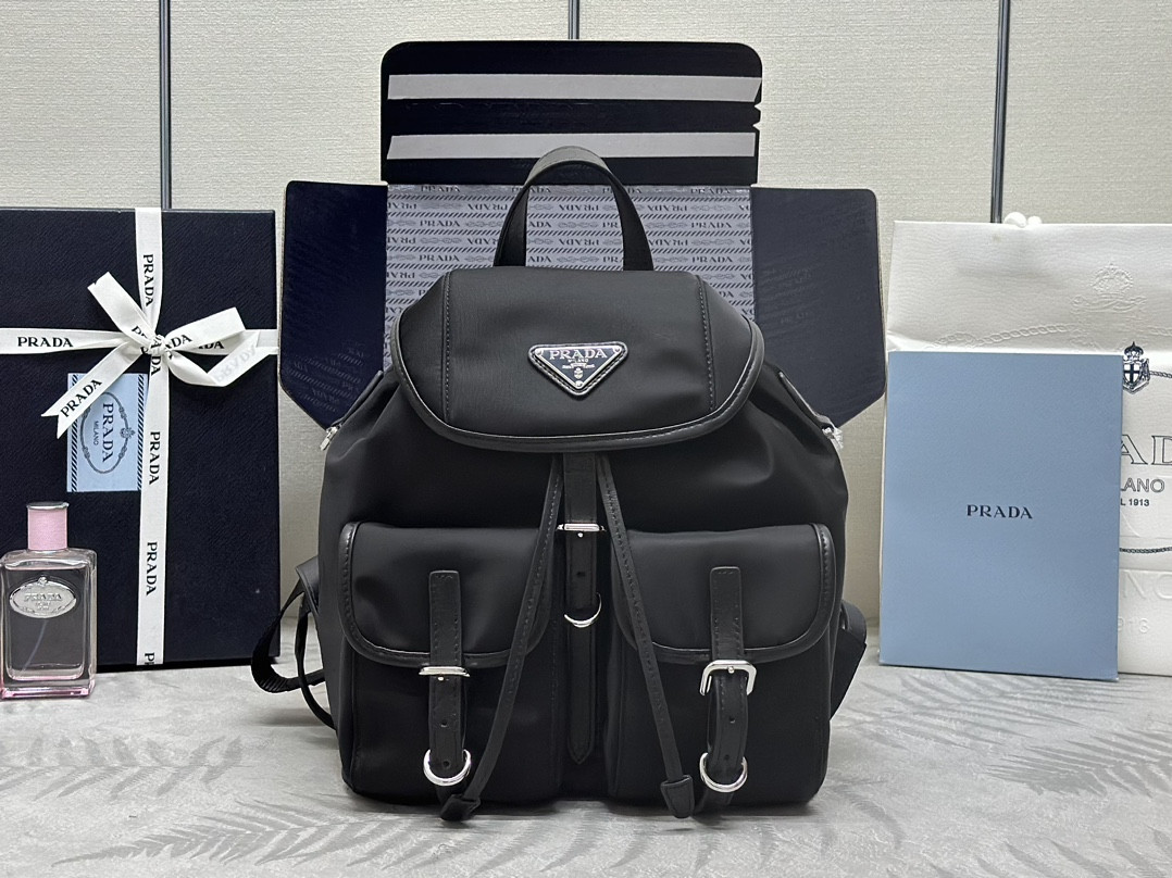 HOT SALE PRADA Small Re-Nylon backpack-24*28*12CM