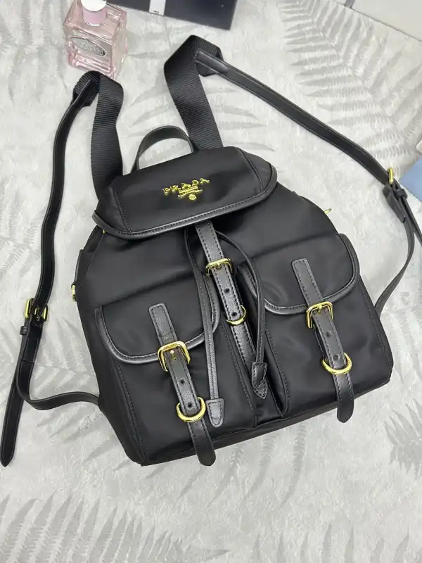 First bag ru PRADA Small Re-Nylon backpack-24*28*12CM