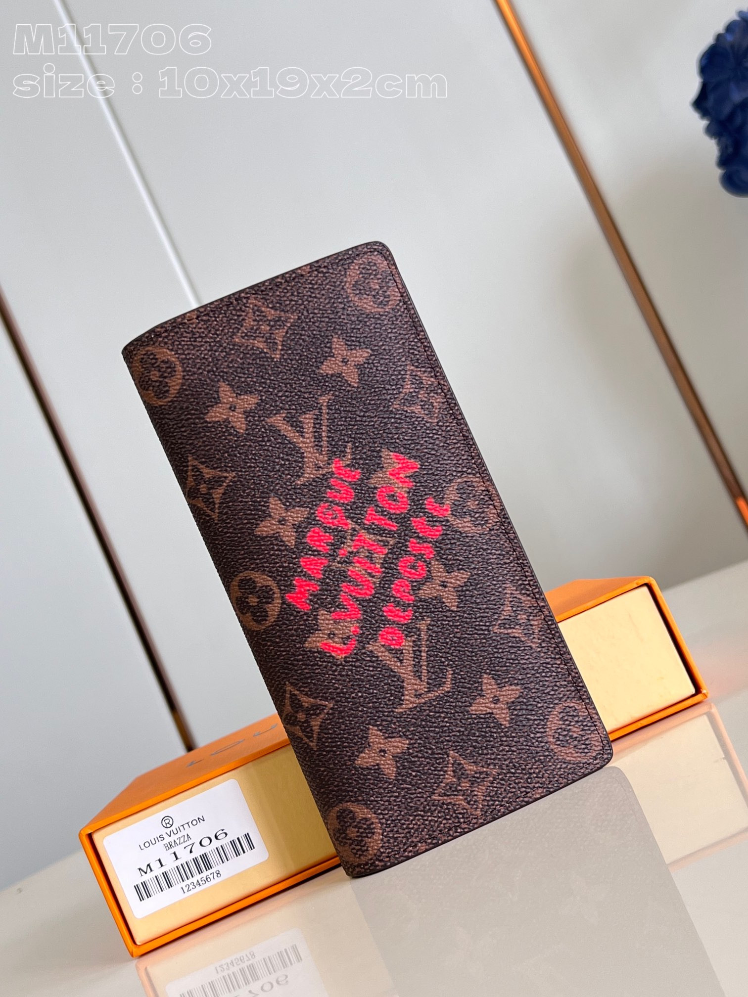 HOT SALE LOUIS VUITTON BRAZZA WALLET-10*19*2cm