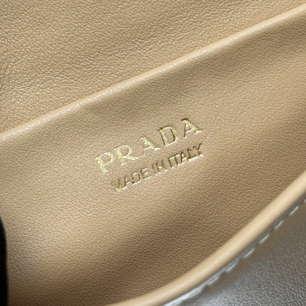 HOT SALE PRADA Cardholder with shoulder strap and crystals