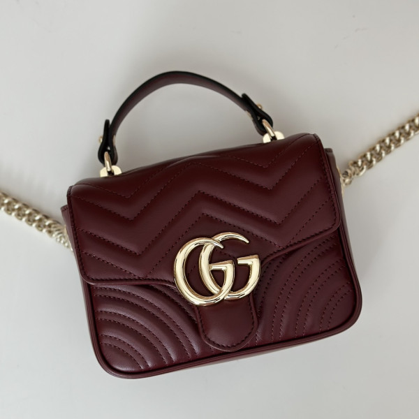 HOT SALE GUCCI GG Marmont mini top handle bag-17*13*6CM