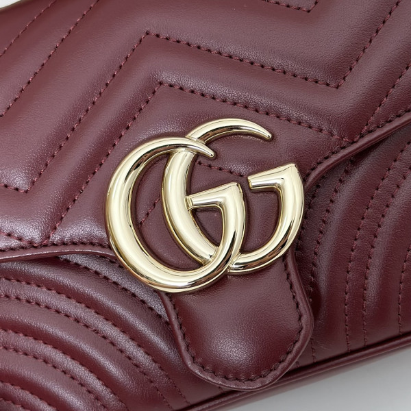 HOT SALE GUCCI GG Marmont mini top handle bag-17*13*6CM