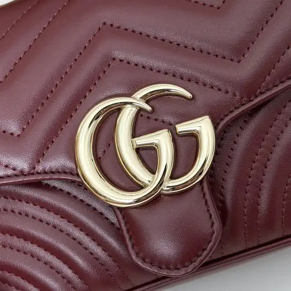 Cheap GUCCI GG Marmont mini top handle bag-17*13*6CM