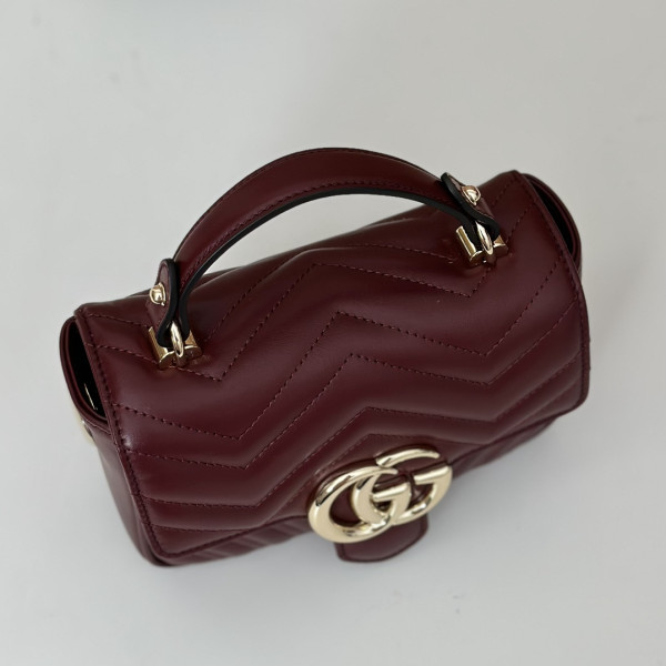 HOT SALE GUCCI GG Marmont mini top handle bag-17*13*6CM