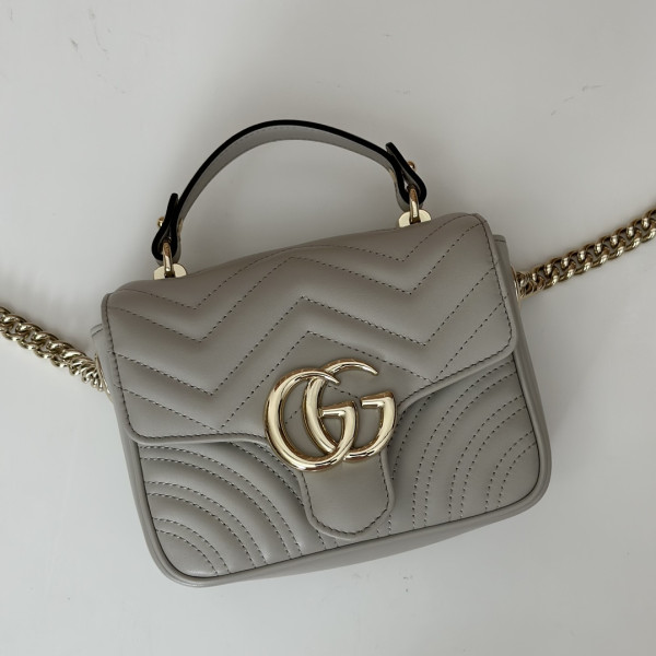 HOT SALE GUCCI GG Marmont mini top handle bag-17*13*6CM