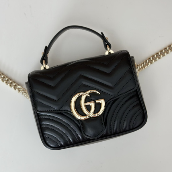 HOT SALE GUCCI GG Marmont mini top handle bag-17*13*6CM