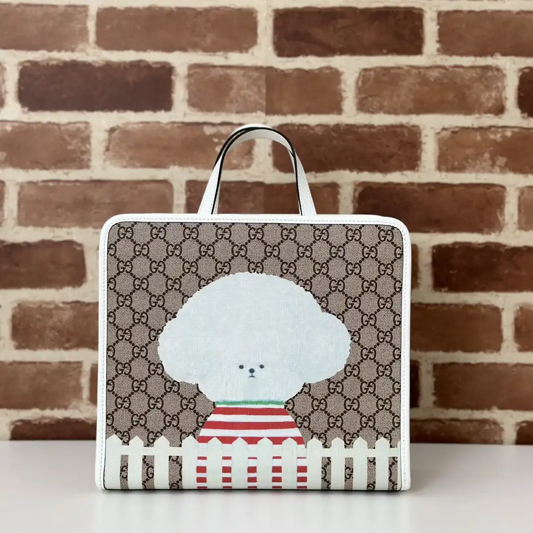 First Bag Ru GUCCI Children's dog print tote bag