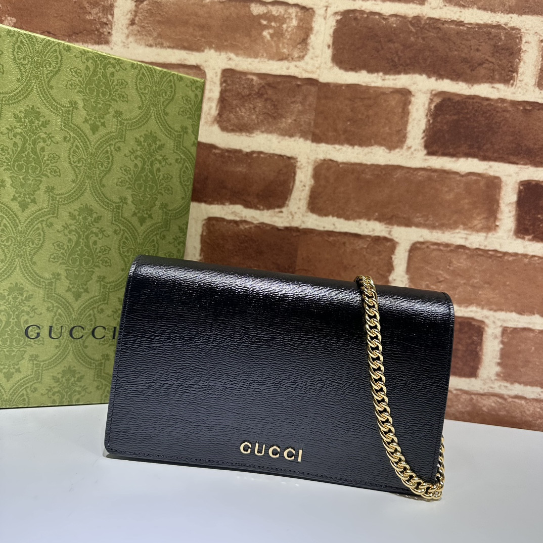 HOT SALE Gucci Chain wallet with Gucci script