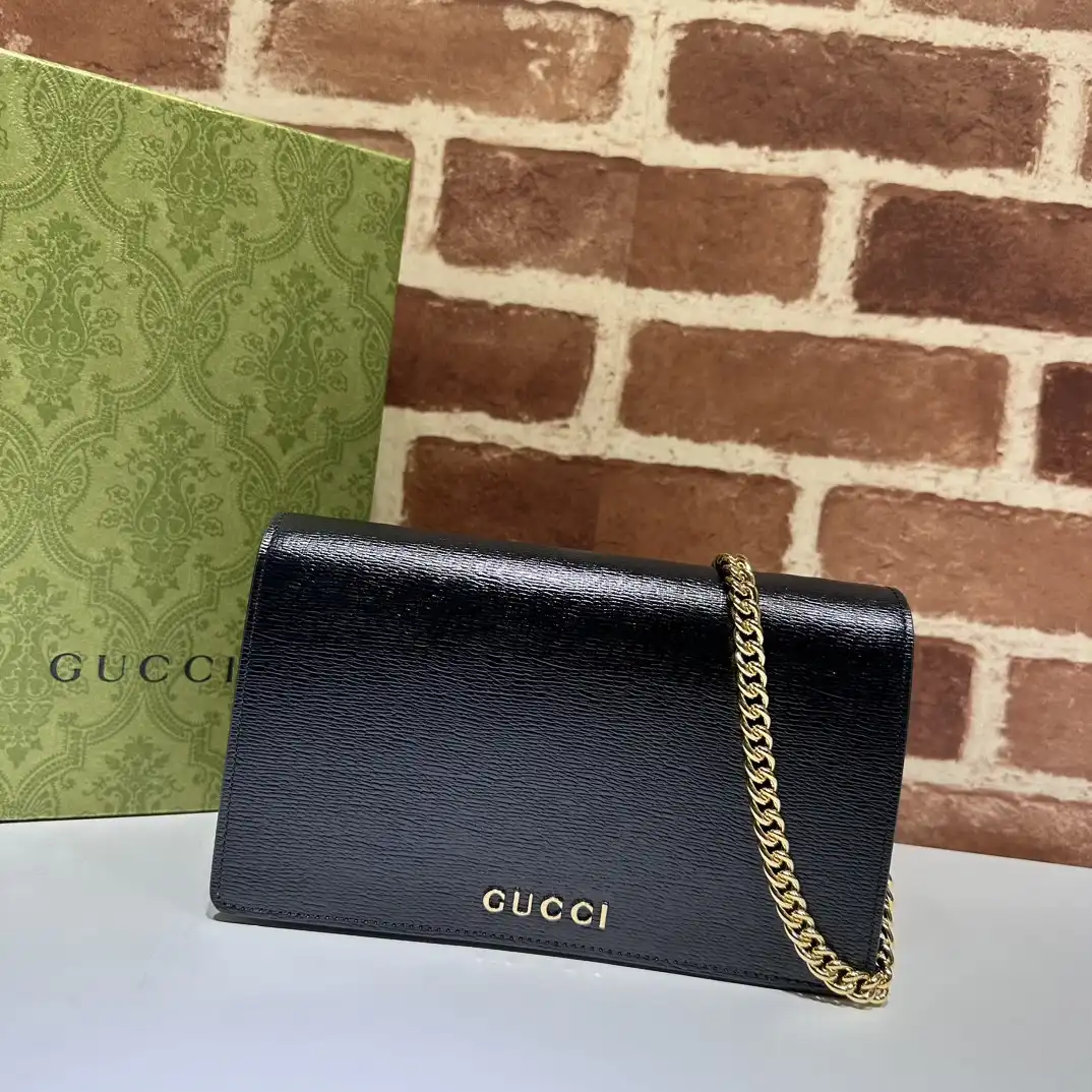 Frstbag ru Gucci Chain wallet with Gucci script