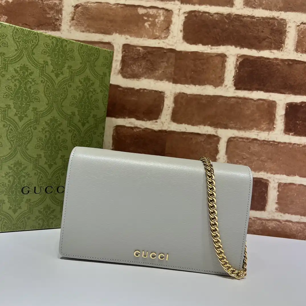 Gucci Chain wallet with Gucci script