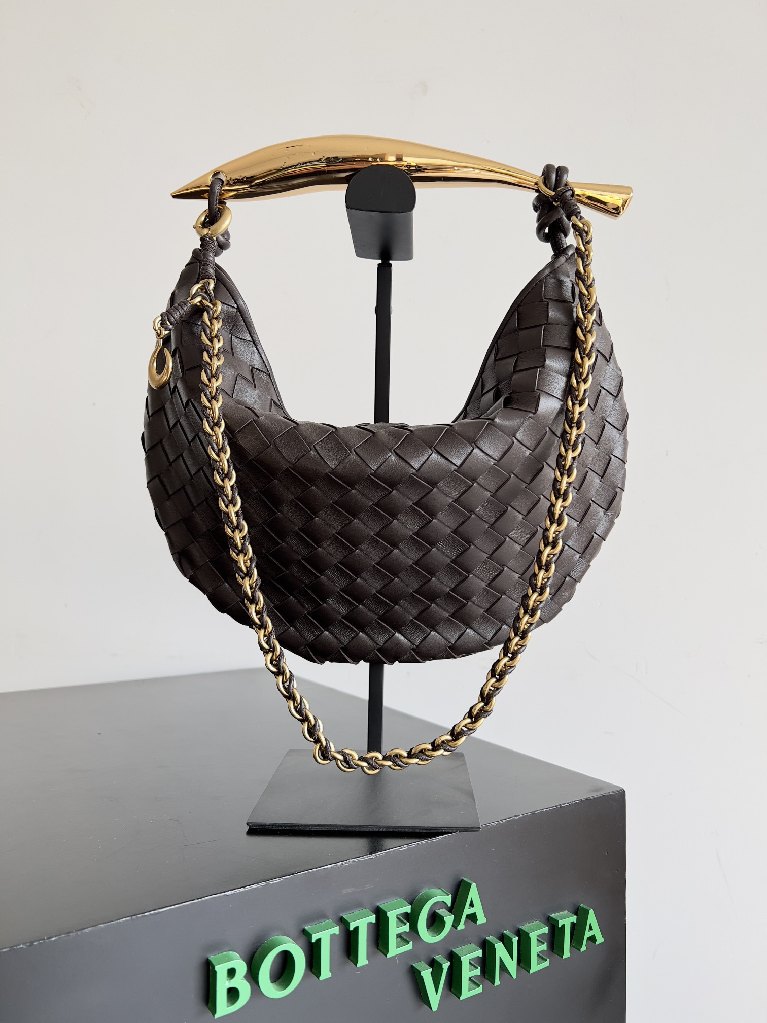 [FREE SHIPPING] Bottega Veneta Sardine With Chain-33*20*4CM