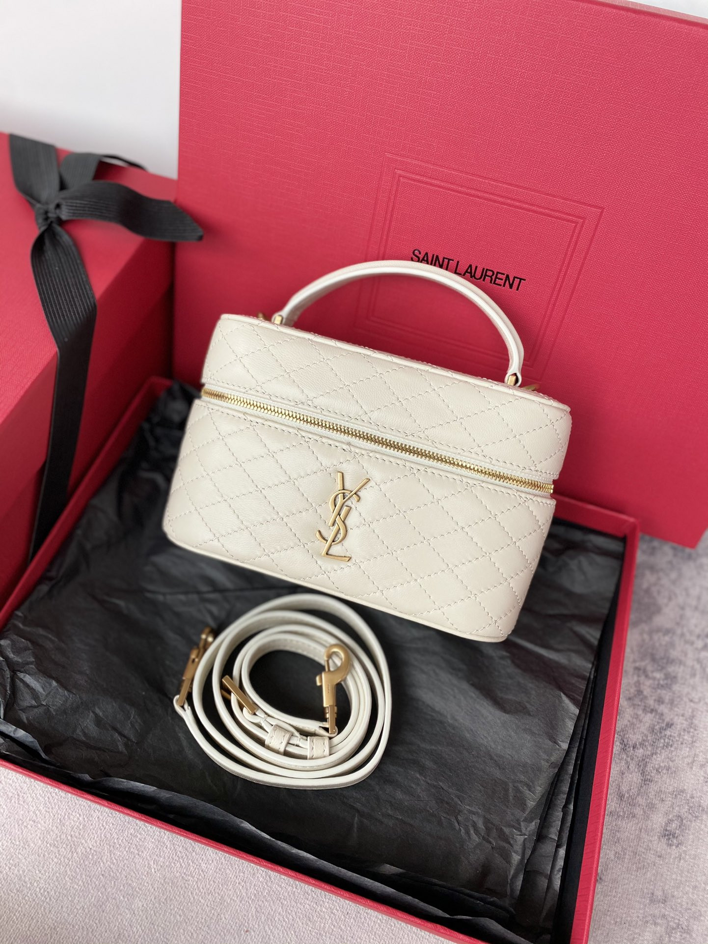 HOT SALE YSL Gaby vanity bag in lambskin