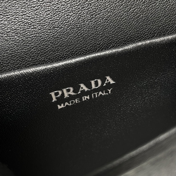 HOT SALE PRADA Cardholder with shoulder strap and crystals