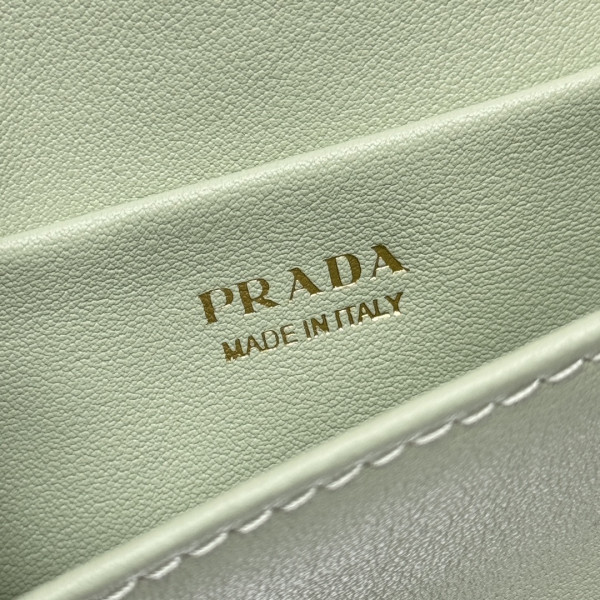 HOT SALE PRADA Cardholder with shoulder strap and crystals