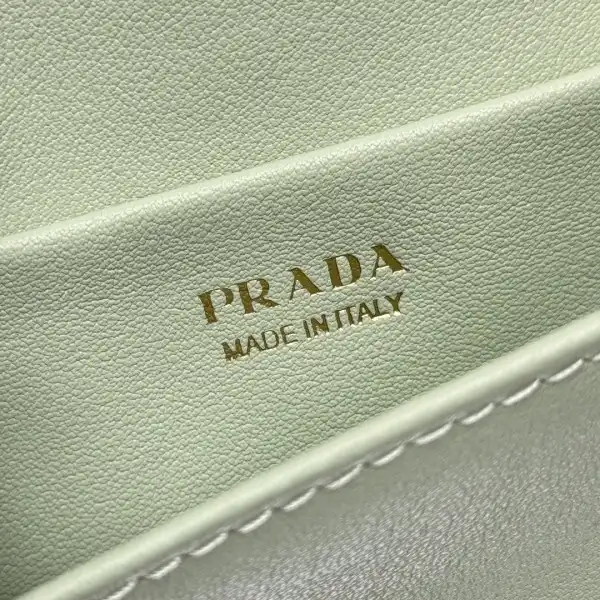 PRADA Cardholder with shoulder strap and crystals