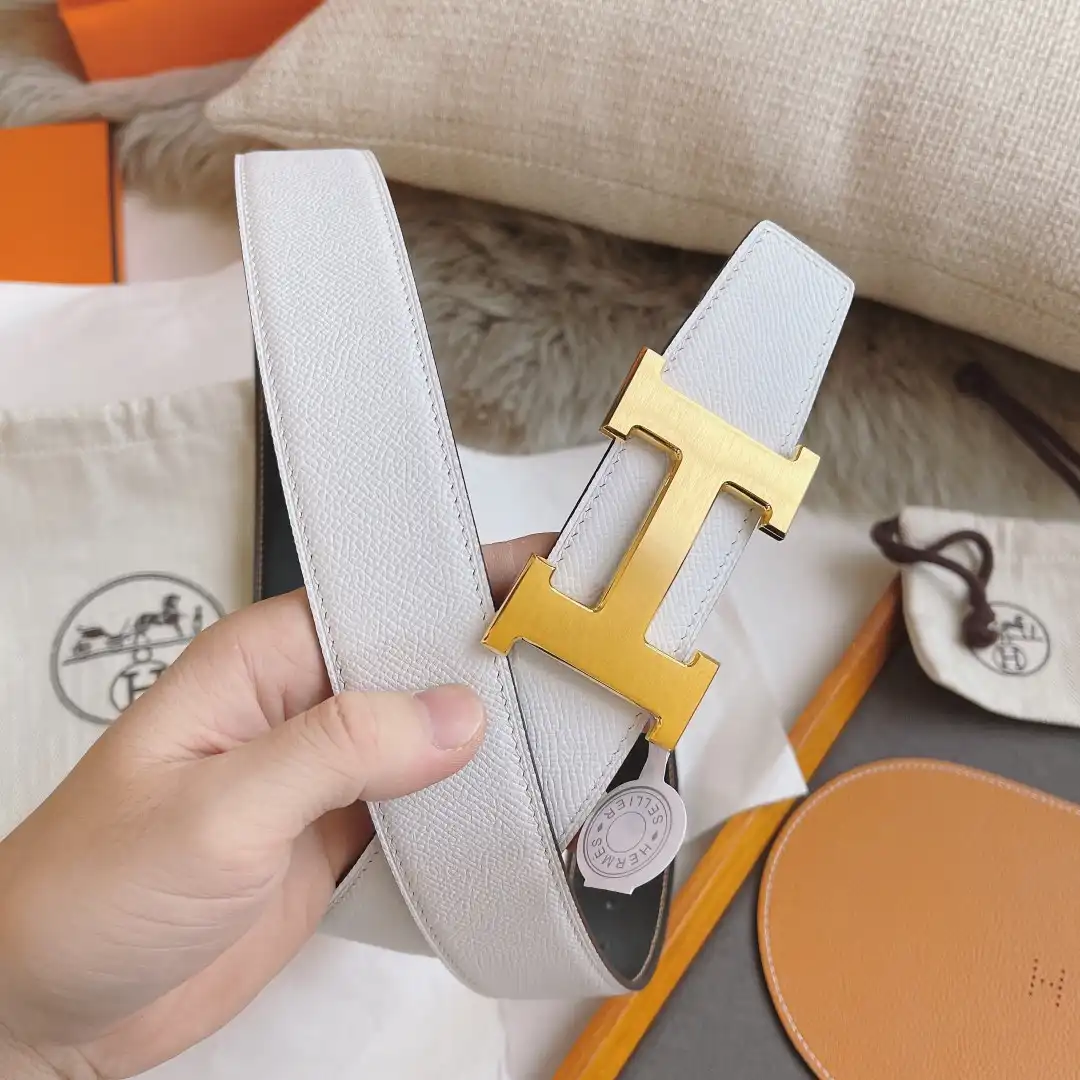 First bag ru HERMES BELT-SILVER GOLD