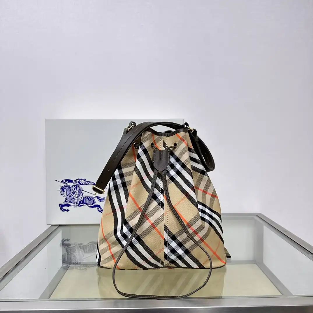 Burberry Medium Check Drawstring Pouch​