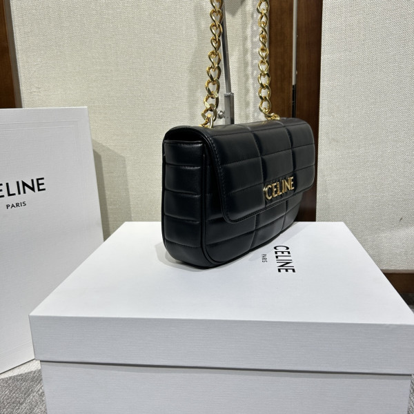 HOT SALE CHAIN SHOULDER BAG MATELASSE MONOCHROME CELIN*