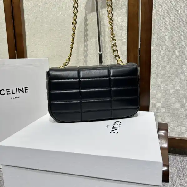 CHAIN SHOULDER BAG MATELASSE MONOCHROME CELIN*