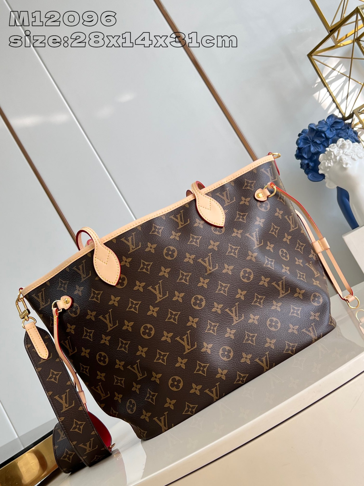 HOT SALE Louis Vuitton Neverfull Bandoulière Inside Out MM-31*28*14cm