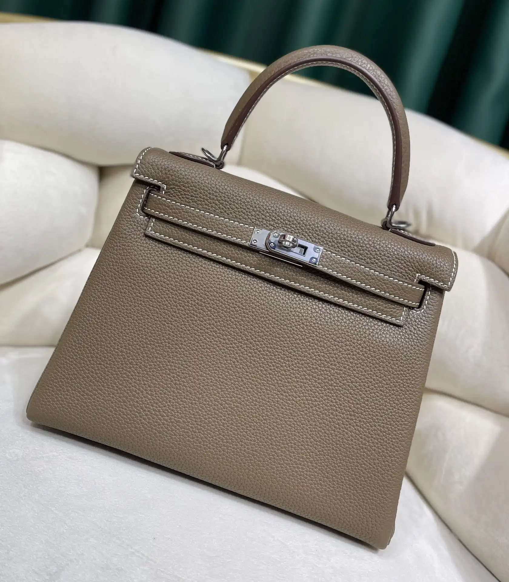 HERMES KELLY 25CM ALL HANDMADE TOGO LEATHER