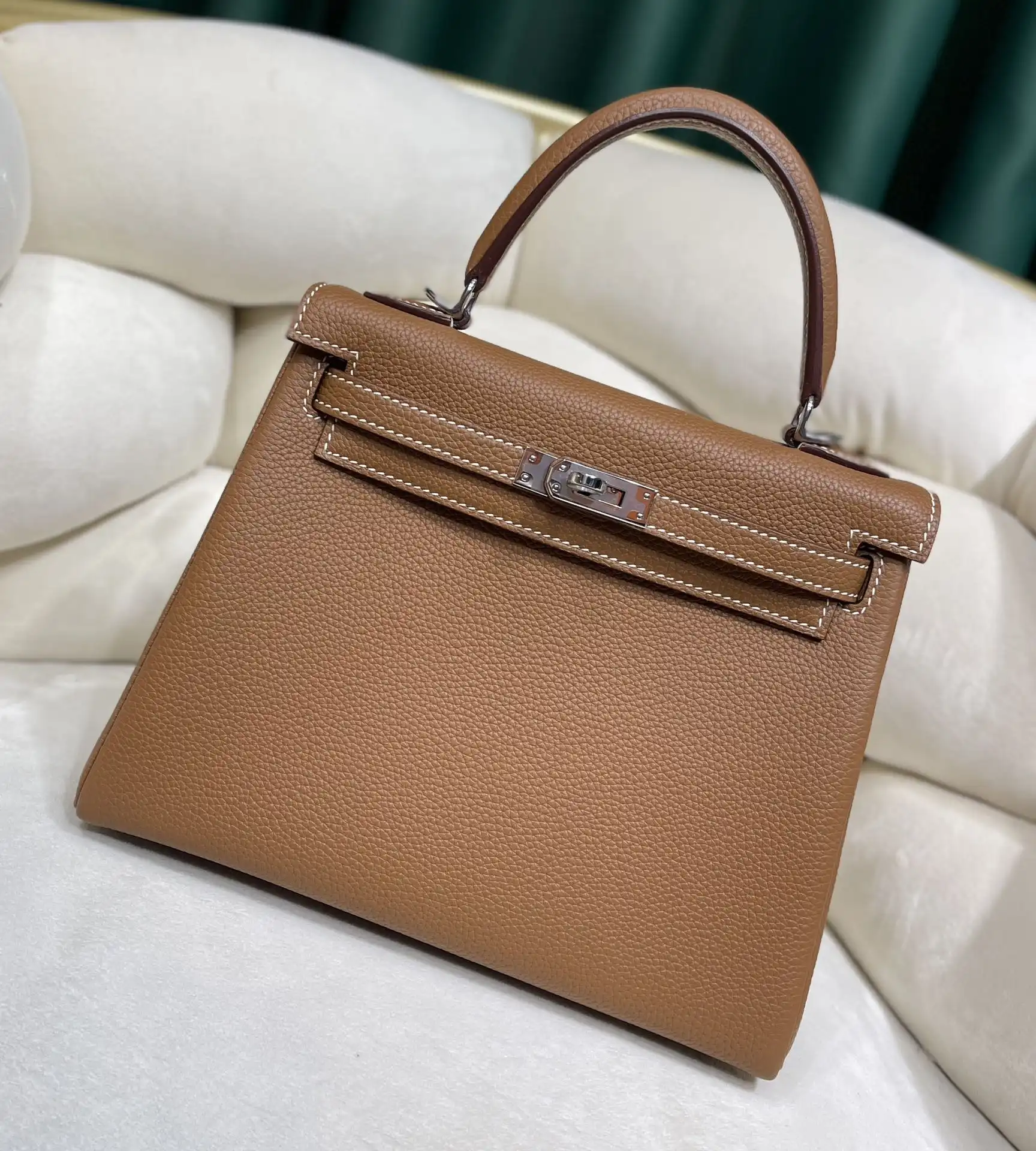 HERMES KELLY 25CM ALL HANDMADE TOGO LEATHER