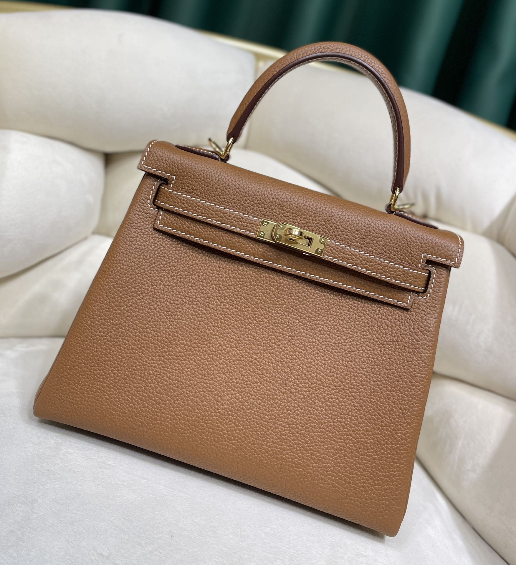 HOT SALE HERMES KELLY 25CM ALL HANDMADE TOGO LEATHER