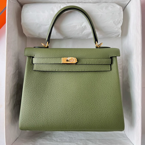 HOT SALE HERMES KELLY 25CM ALL HANDMADE TOGO LEATHER